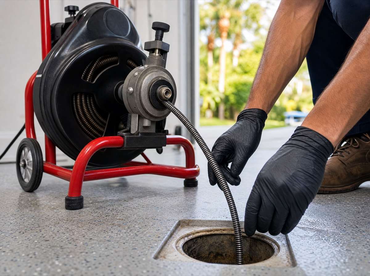 Hydro jetting a commercial kitchen drain line