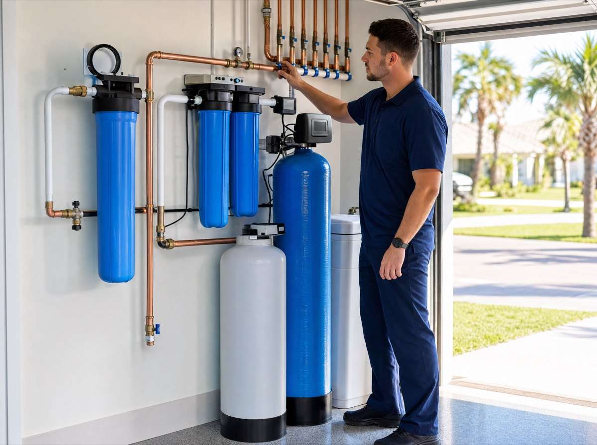 Water treatment equipment that protects fixtures